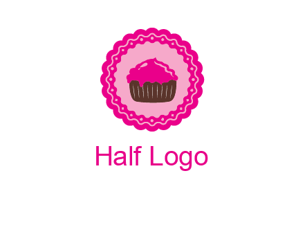 cupcake logo in circle