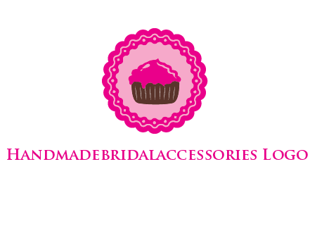 cupcake logo in circle