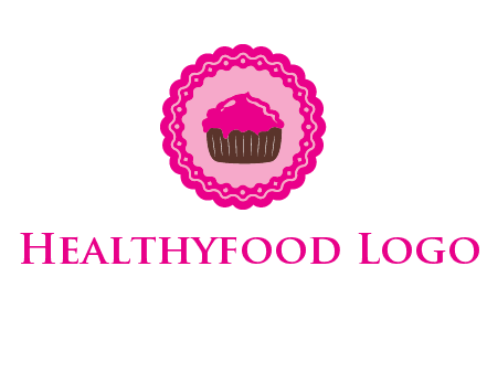 cupcake logo in circle