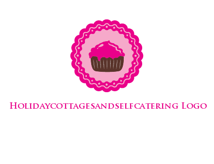 cupcake logo in circle