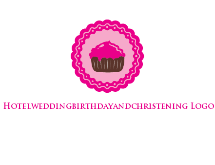 cupcake logo in circle