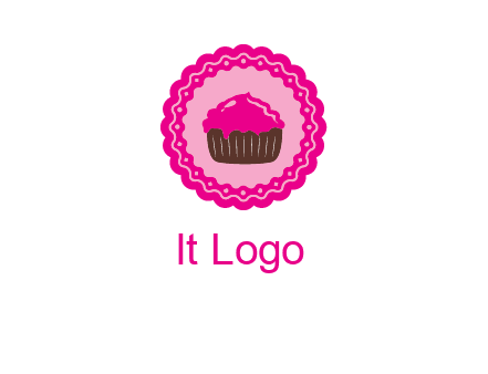 cupcake logo in circle
