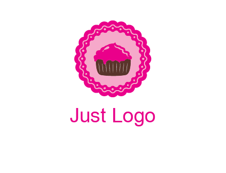 cupcake logo in circle
