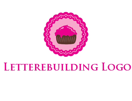 cupcake logo in circle