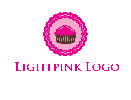 cupcake logo in circle