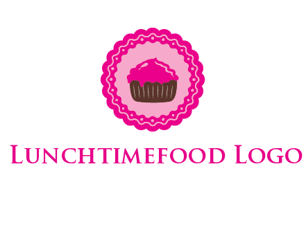 cupcake logo in circle