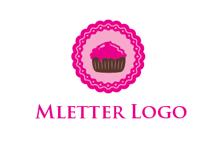 cupcake logo in circle