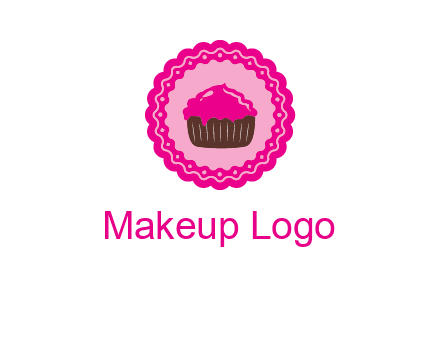 cupcake logo in circle