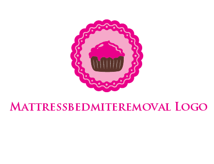 cupcake logo in circle