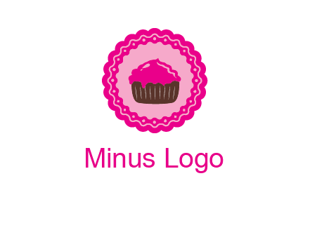 cupcake logo in circle