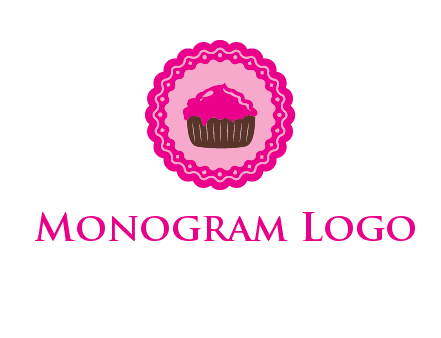 cupcake logo in circle