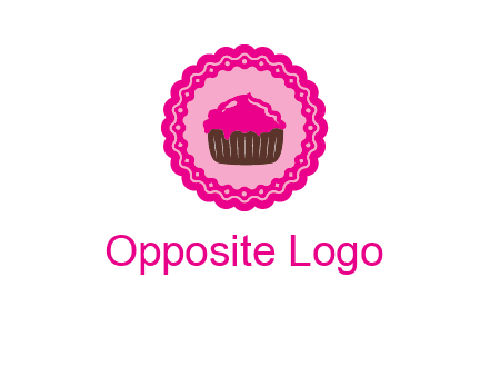 cupcake logo in circle