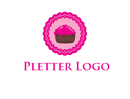 cupcake logo in circle
