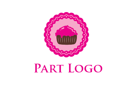 cupcake logo in circle