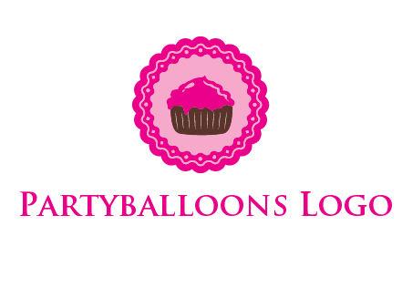 cupcake logo in circle