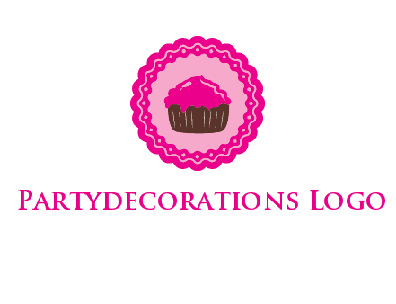 cupcake logo in circle