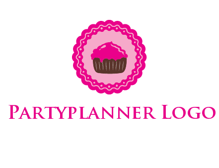 cupcake logo in circle