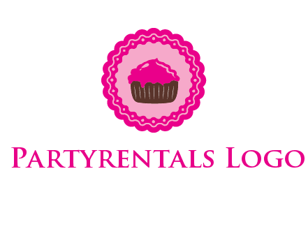 cupcake logo in circle