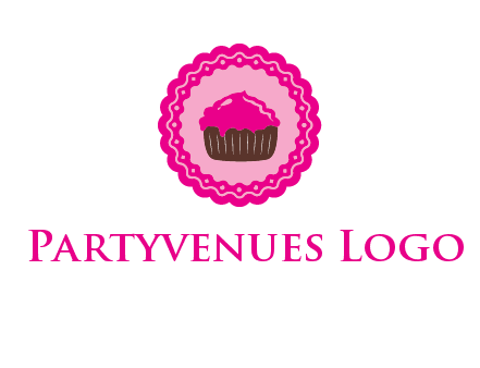 cupcake logo in circle