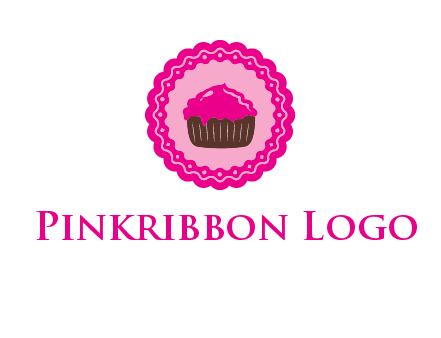 cupcake logo in circle