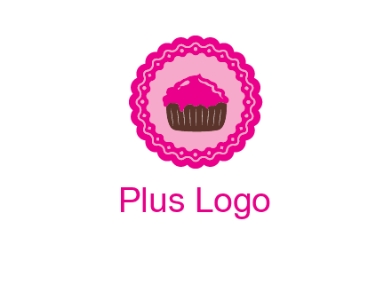 cupcake logo in circle