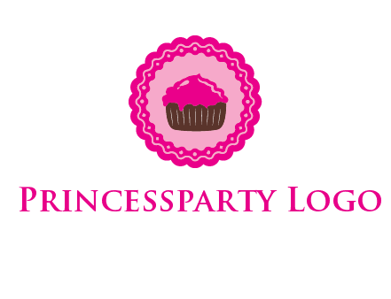 cupcake logo in circle