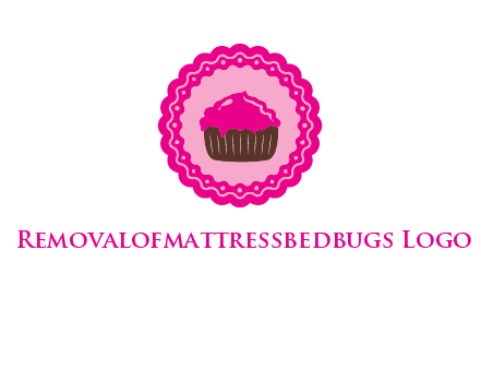 cupcake logo in circle