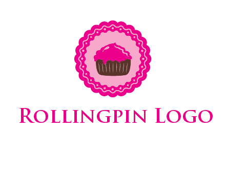 cupcake logo in circle