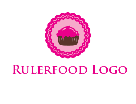 cupcake logo in circle