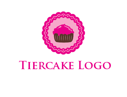 cupcake logo in circle