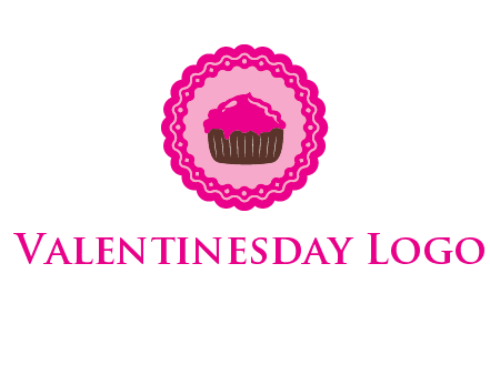 cupcake logo in circle