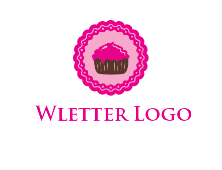 cupcake logo in circle