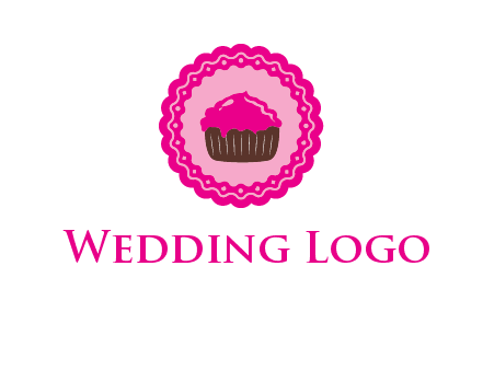 cupcake logo in circle