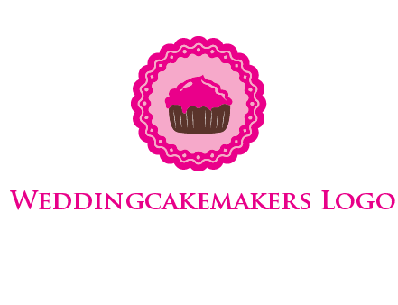 cupcake logo in circle