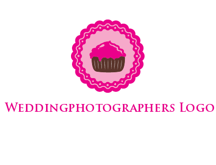 cupcake logo in circle