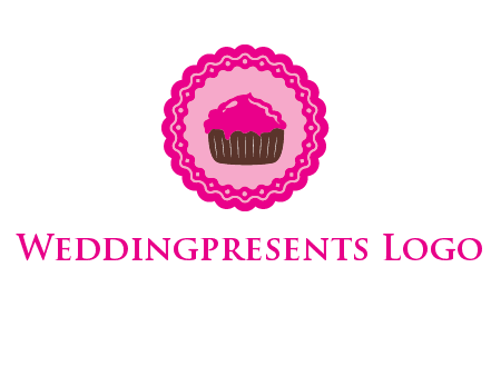 cupcake logo in circle