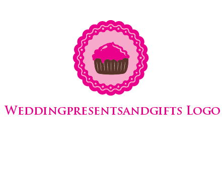 cupcake logo in circle