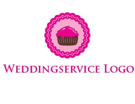 cupcake logo in circle