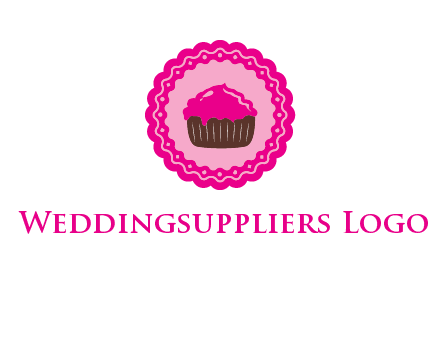 cupcake logo in circle