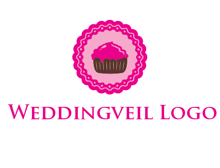 cupcake logo in circle