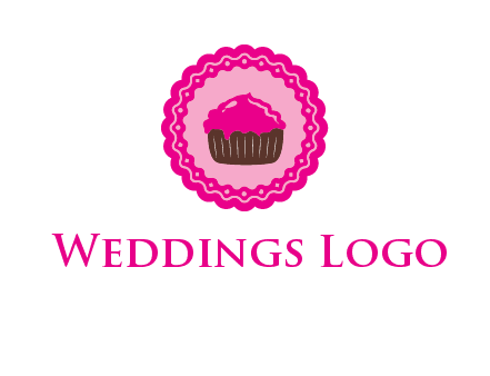 cupcake logo in circle