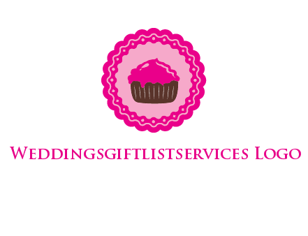 cupcake logo in circle