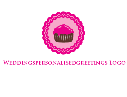 cupcake logo in circle