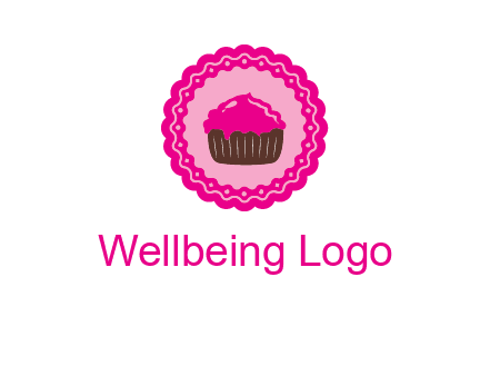 cupcake logo in circle