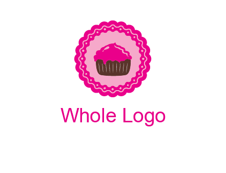 cupcake logo in circle