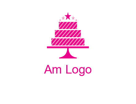 stars with wedding cake logo