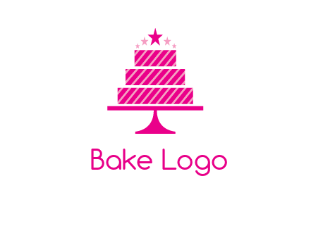 stars with wedding cake logo
