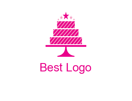 stars with wedding cake logo