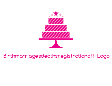 stars with wedding cake logo