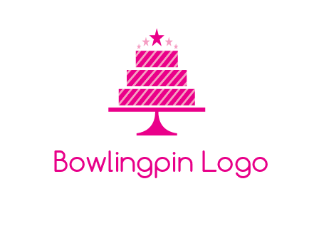 stars with wedding cake logo